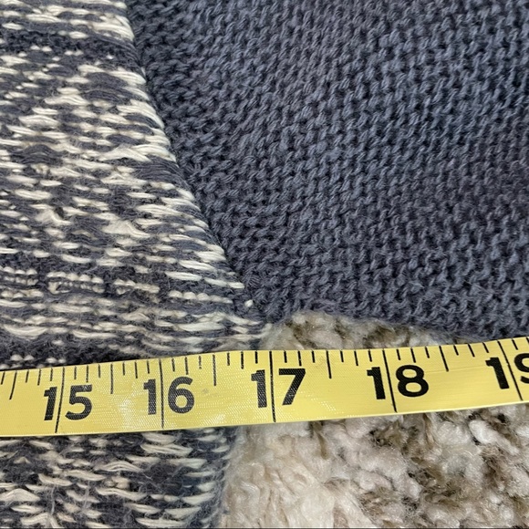 BKE Womens Shawl Knit Hooded Sweater Sz Medium Aztec Ribbed Boho Western - Picture 11 of 12